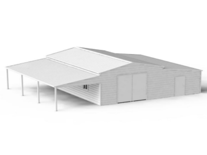 AllMetal Metal Shed, 30FTx42FTx14FT