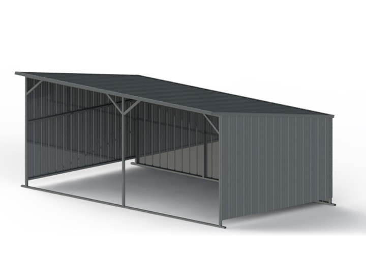AllMetal Metal Shed, 12FTx20FTx11FT